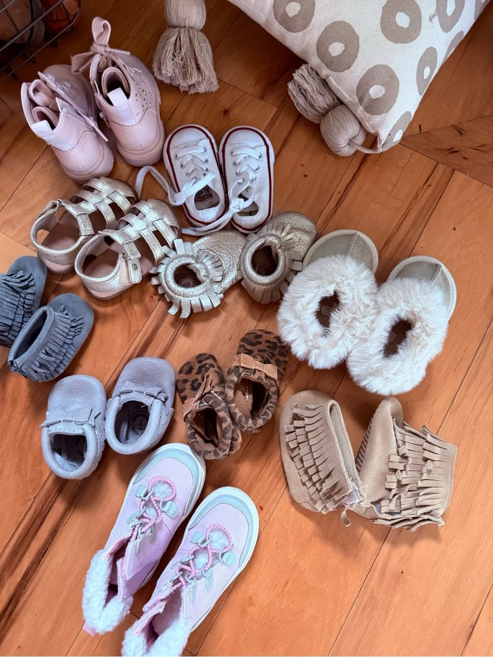 Huge lot (15-20 pairs) of baby girl name brand shoes